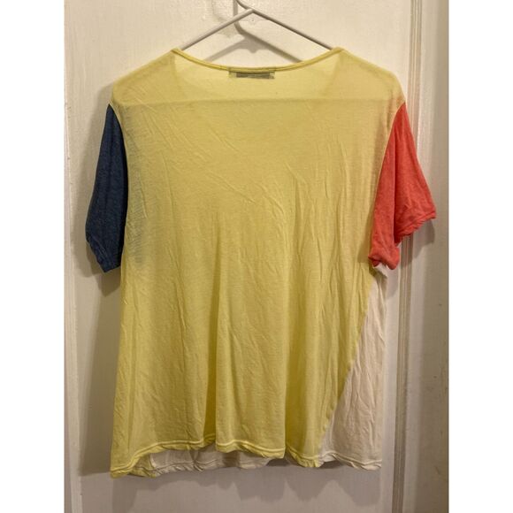 OPENING CEREMONY Yellow Red Blue Lightweight T Shirt Tee Top Women's Size Medium - Picture 5 of 8